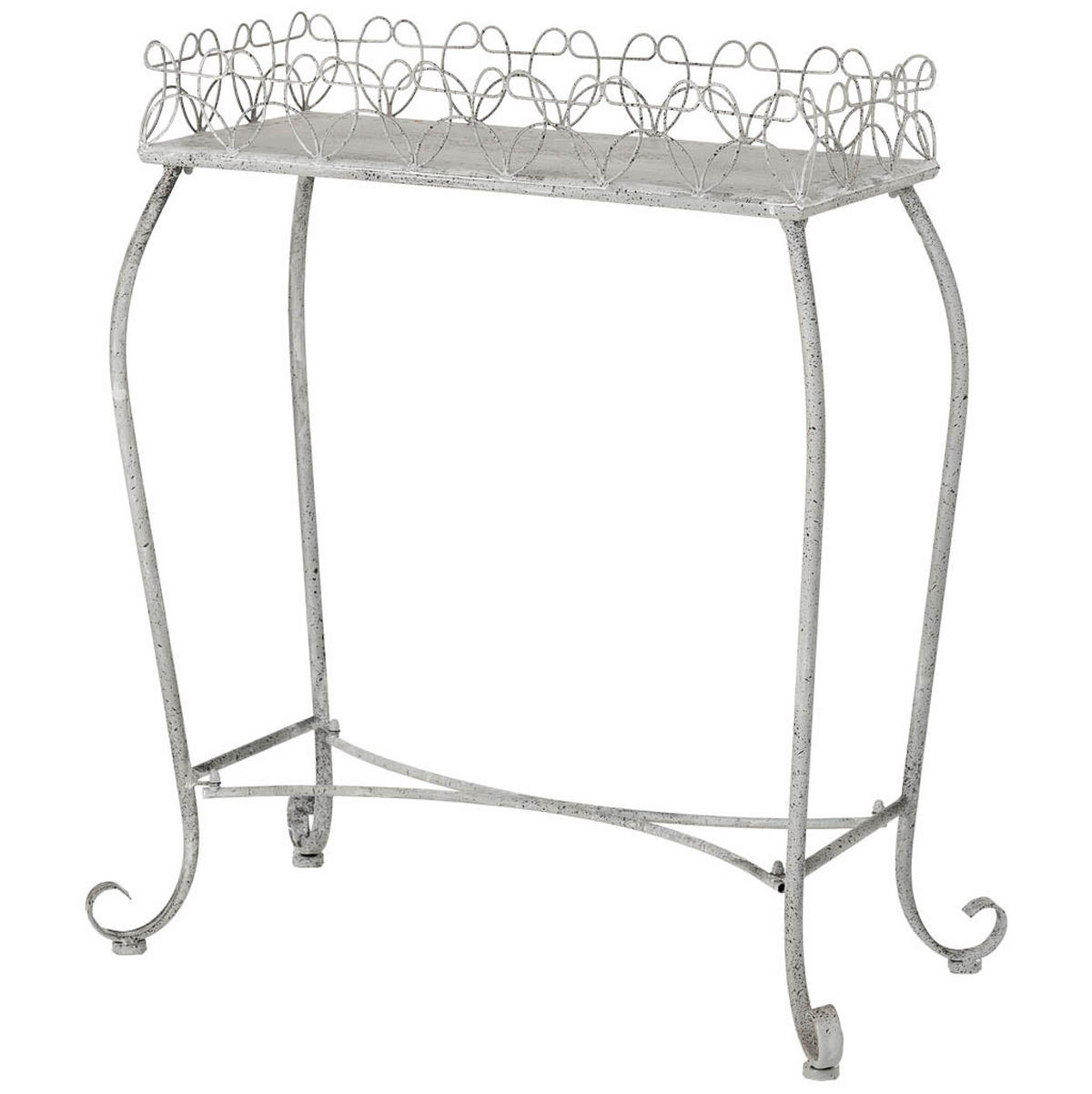 KONSOLENTISCH aus Metall, 77x38x84cm - Grau, Metall (38.1/76.84/84.46cm) - Wanderlust