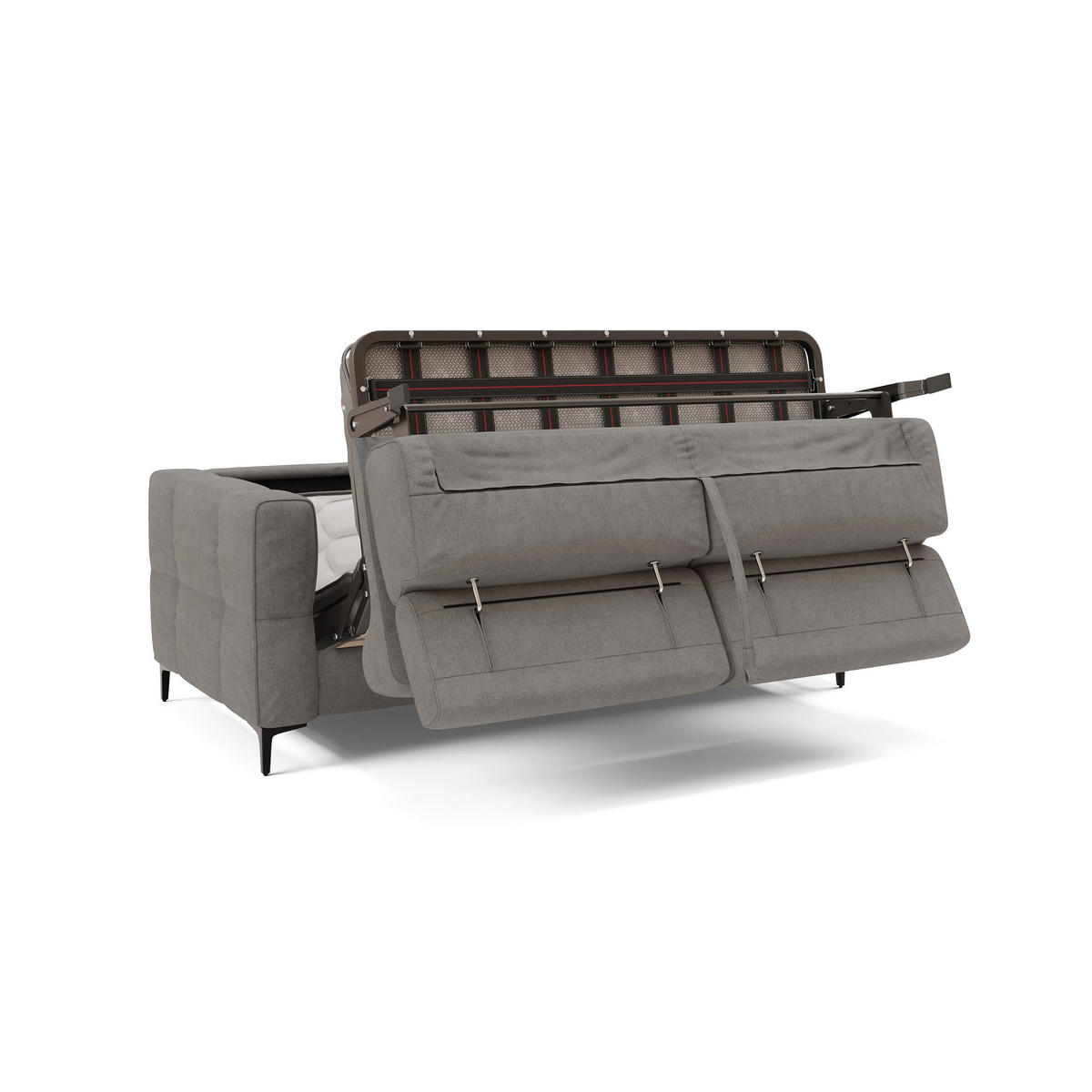 SCHLAFSOFA Gardenia - Grau, Metall (198/88/94cm) - Divani.store