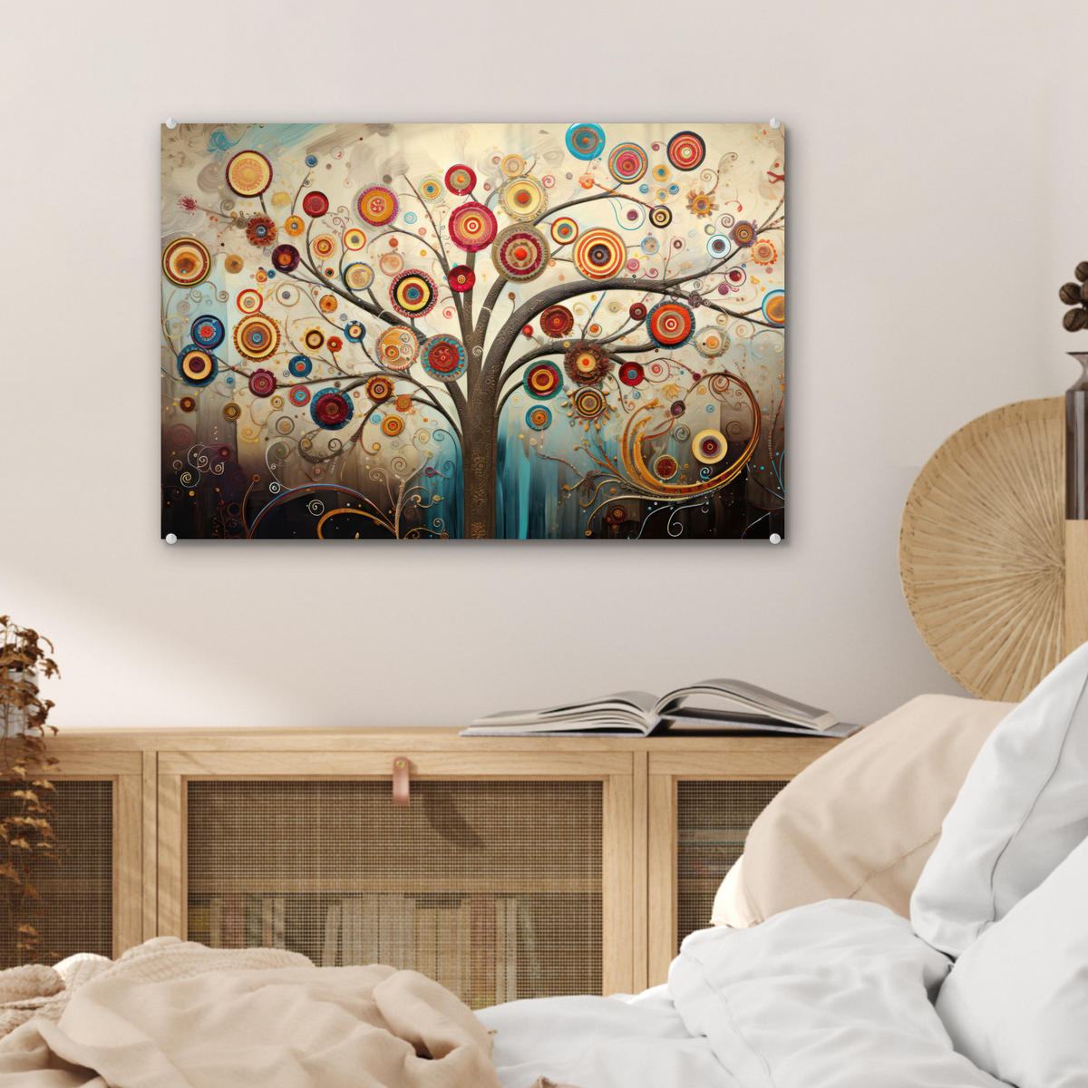ACRYLGLASBILD Baum - Baum des Lebens - Farbe 60x40 cm - Braun, Glas (60/40cm) - MuchoWow