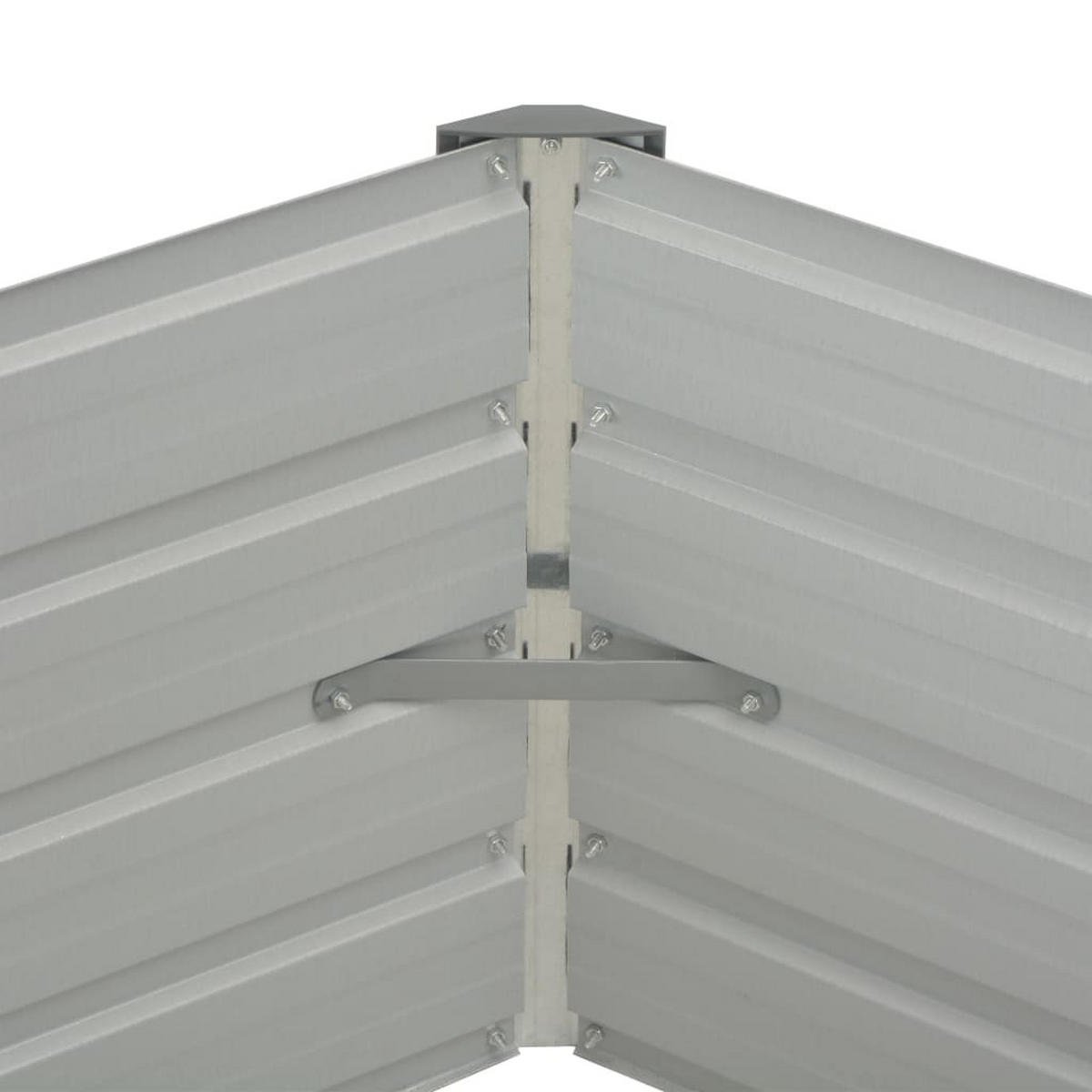 6-ECKIGES Hochbeet für Garten NOA Braun | 129x129x45cm | Verzinkter Stahl - Braun, Metall (129/45/129cm) - DELUKE