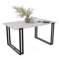 TISCH ausziehbar aus MDF, Grau - Schwarz/Grau, Holzwerkstoff (120/80/76cm) - Idohome