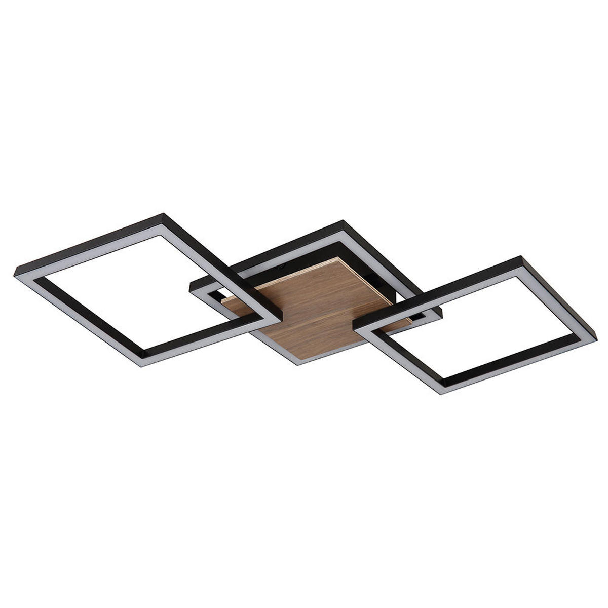 LED DECKENLEUCHTE Kaden Schwarz Matt - Schwarz, Kunststoff (63/27.5/5.7cm) - Globo Lighting