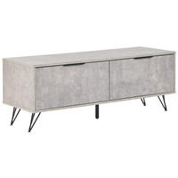 TV-MÖBEL Grau, Schwarz HALSTON 40/120/46 cm - Grau, Holzwerkstoff (120/46/40cm) - Beliani