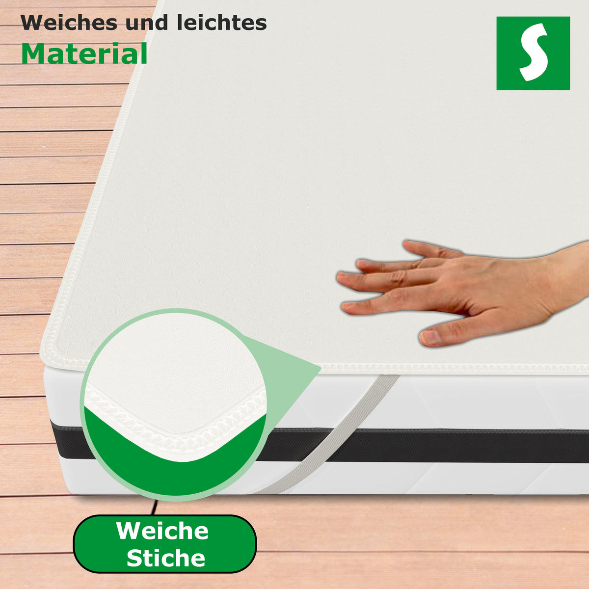 MATRATZENSCHONER wasserdicht 80 x 200 cm - Weiß, Textil (80/200cm) - Schlaftroll