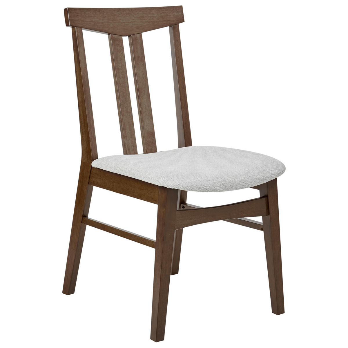 ESSZIMMERSTUHL 2er-Set Hellgrau Avalon - Hellgrau/Braun, Holz (47/86/58cm) - Beliani