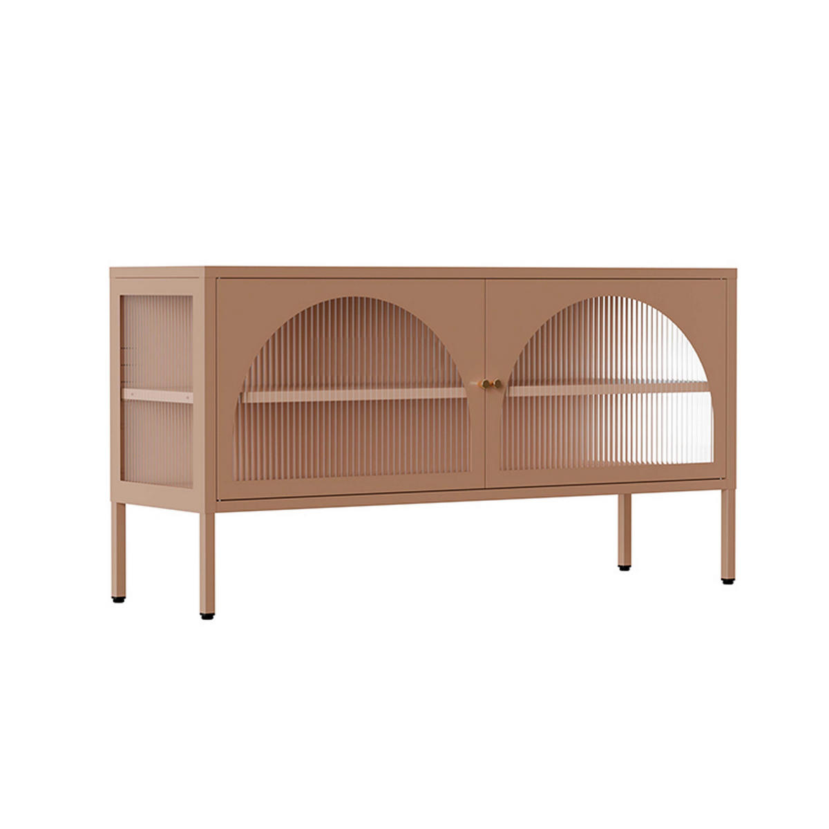 TV-SCHRANK 115 cm, Braun - Braun, Metall (35/60/115cm) - Oviala