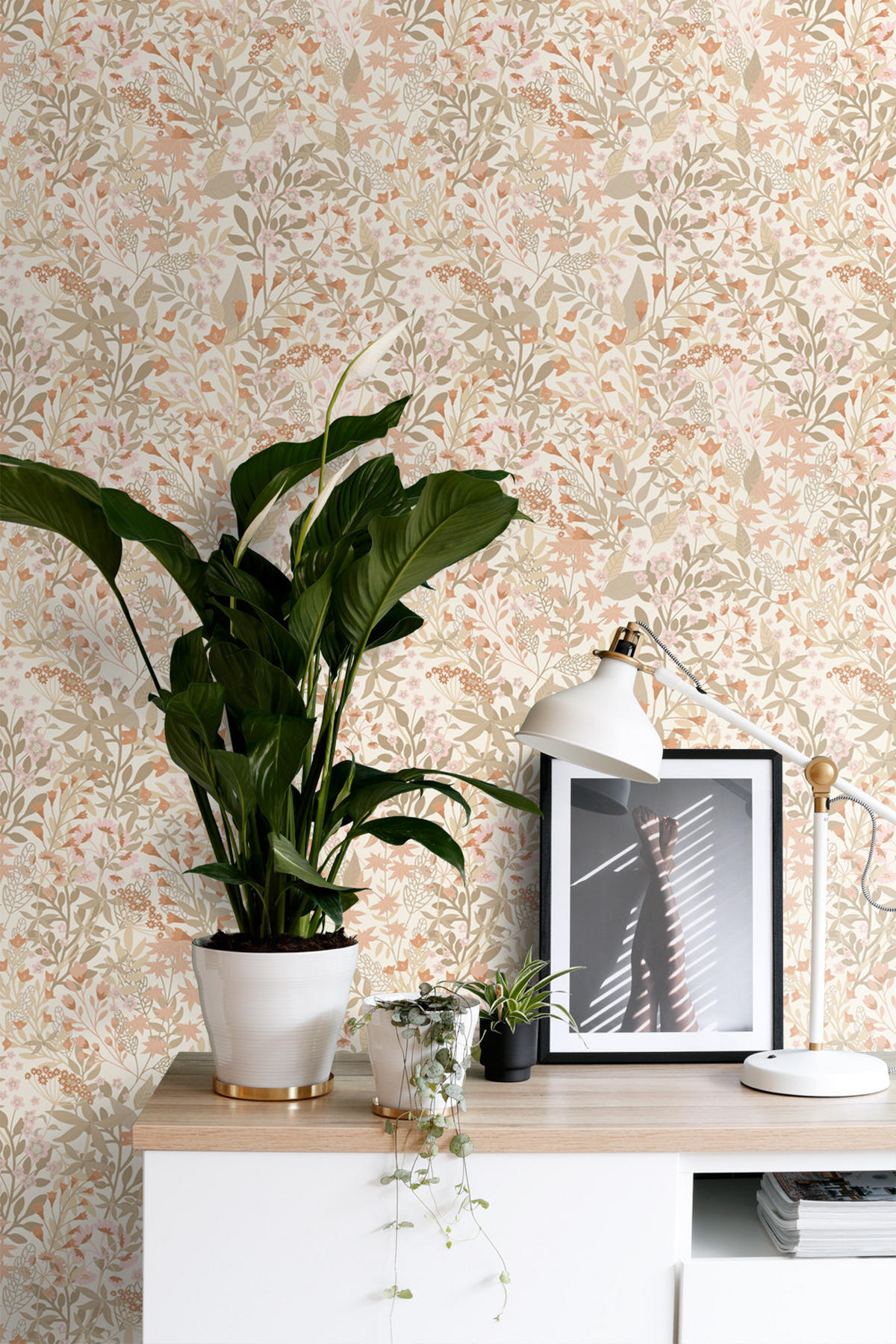 TAPETE Feldblumen 50 x 900 cm - Beige, Papier (50/900cm) - ESTAhome
