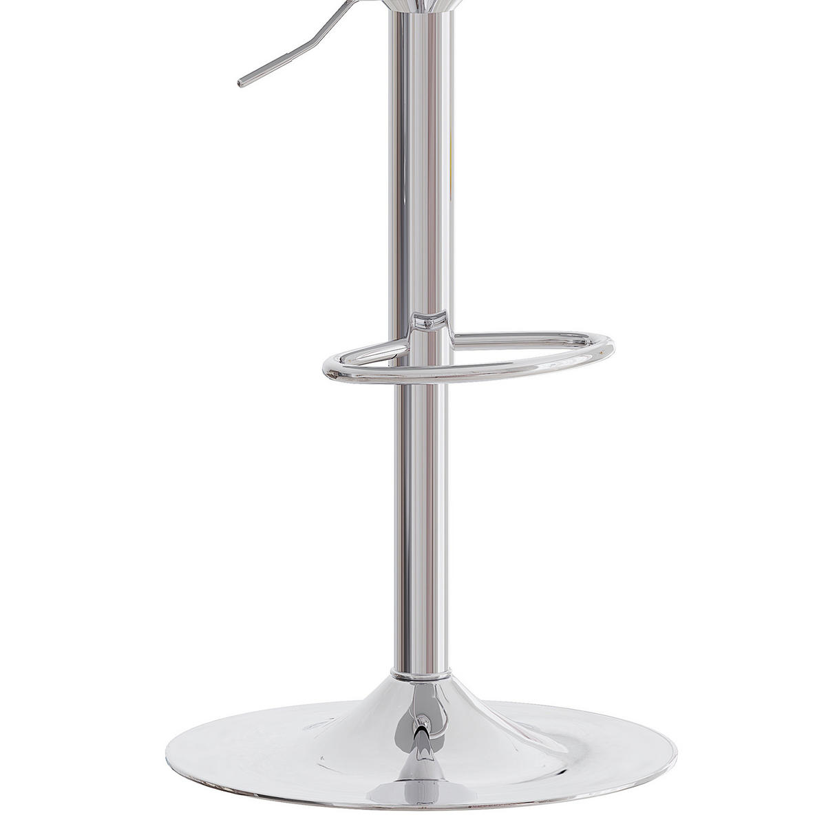 BARHOCKER höhenverstellbar & 360° drehbar 2er-Set Weiß/Silber - Silberfarben, Metall (44/117.5/44cm) - Meubliv