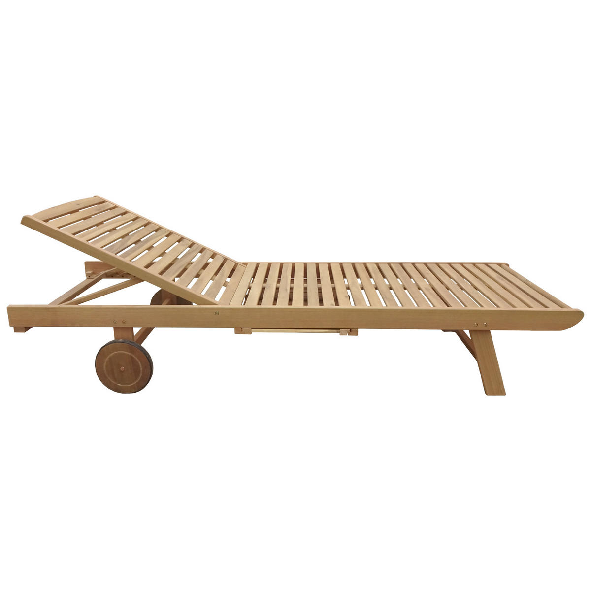 SONNENLIEGE Kanawa - Braun, Holz (64/87/196cm) - Happy Garden