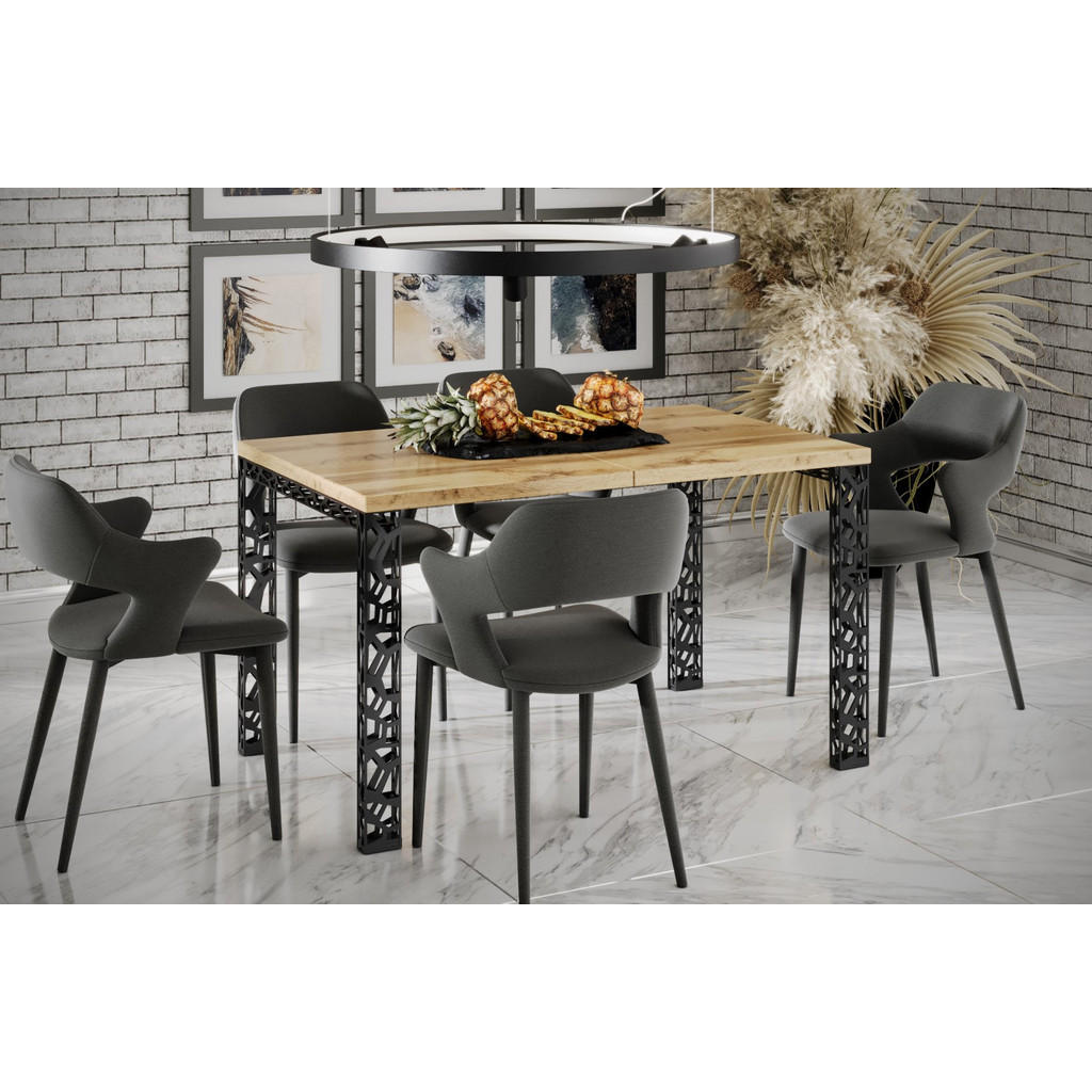Thumbnail - Endo-Moebel Esstisch, Eiche Wotan, Holzwerkstoff, Rechteckig,Rechteckig, 80x76x130 cm, Esszimmer, Tische, Esstische