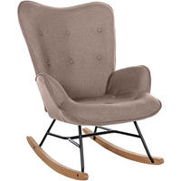 SCHAUKELSTUHL Stoff taupe - Taupe, Textil/Metall (71/98/88cm) - CLP