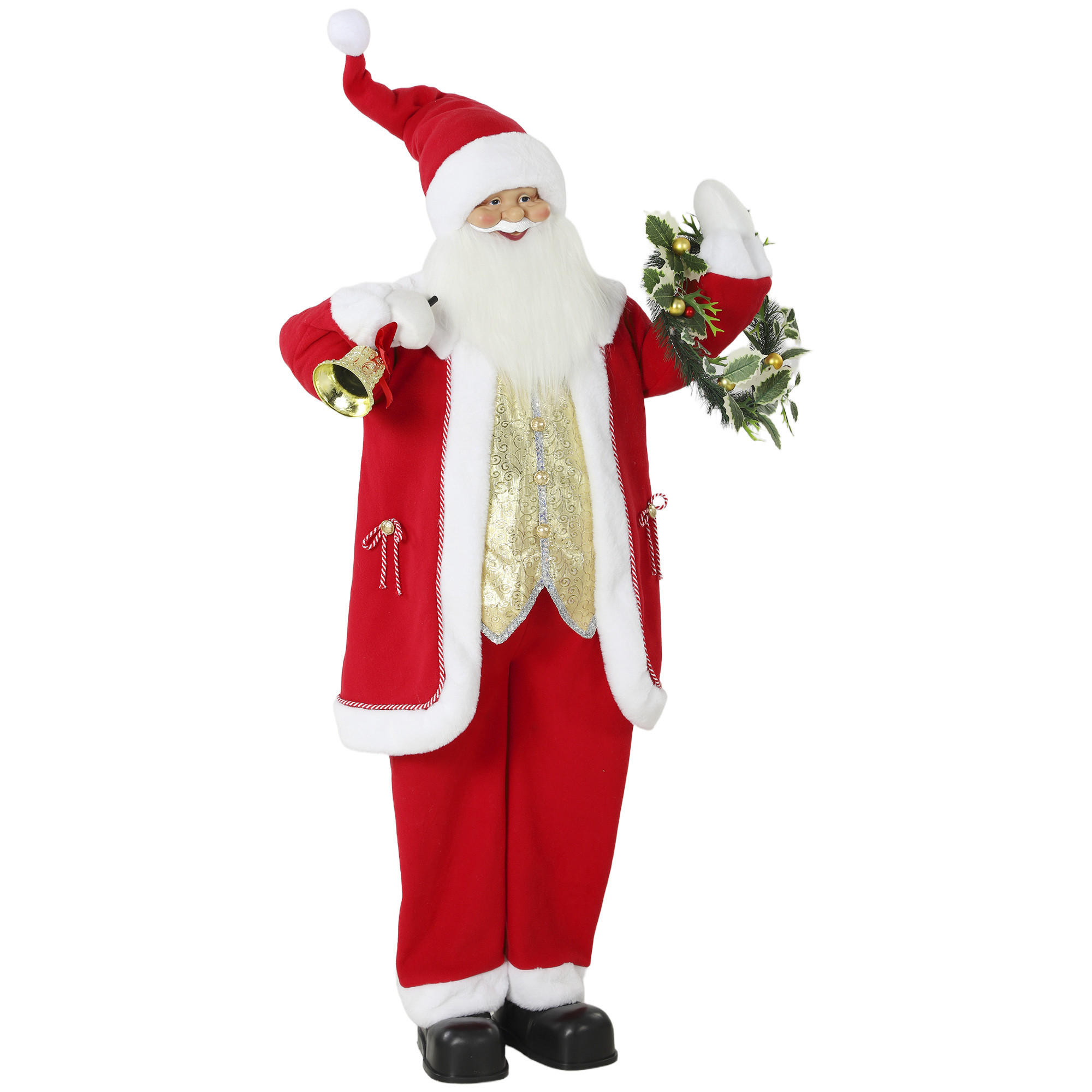 SINGENDER-WEIHNACHTSMANN Polyester Metall Rot - Rot, Textil (28/150/70cm) - HOMCOM