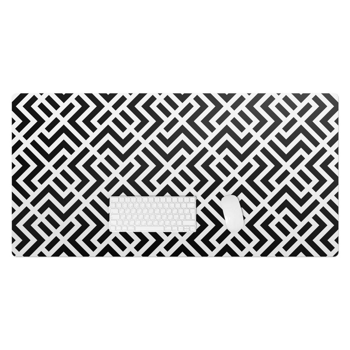 SCHREIBTISCHUNTERLAGE 120x60 cm Schwarz-Weiß - Schwarz, Kunststoff (1.6/120/60cm) - Wallfluent