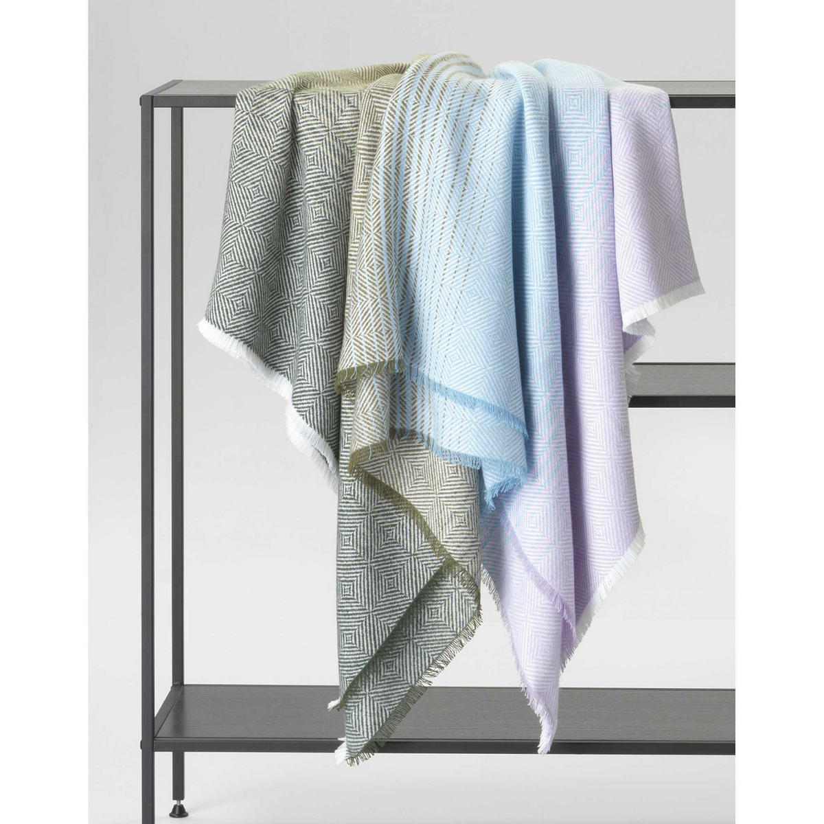 PLAID E-August 150/180 cm  - Multicolor/Olivgrün, KONVENTIONELL, Textil (150/180cm) - Esprit