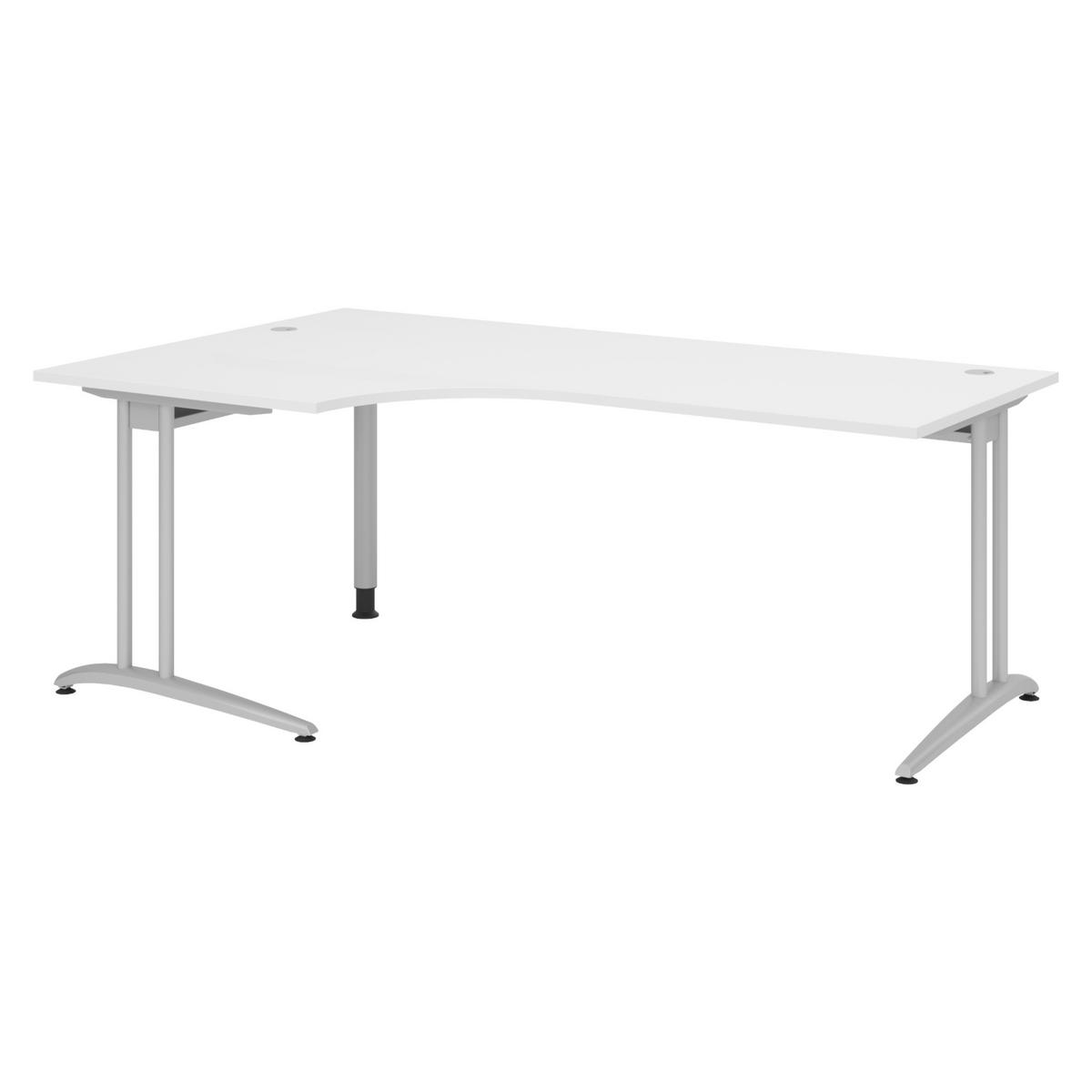 SCHREIBTISCH Serie-B 120/200/72 cm in Weiß - Weiß, Holzwerkstoff (120/200/72cm) - bümö