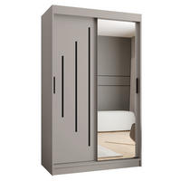 ŠATNÍ skříň s posuvnými dveřmi 200/120/62 2dveřová - černá/kašmírová, dřevo/plast (120/200/62cm)