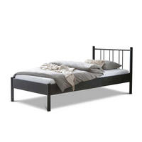 METALLBETT Moon / 90 x 200 cm / silbergrau - Silberfarben, Metall (90/200cm) - BED BOX