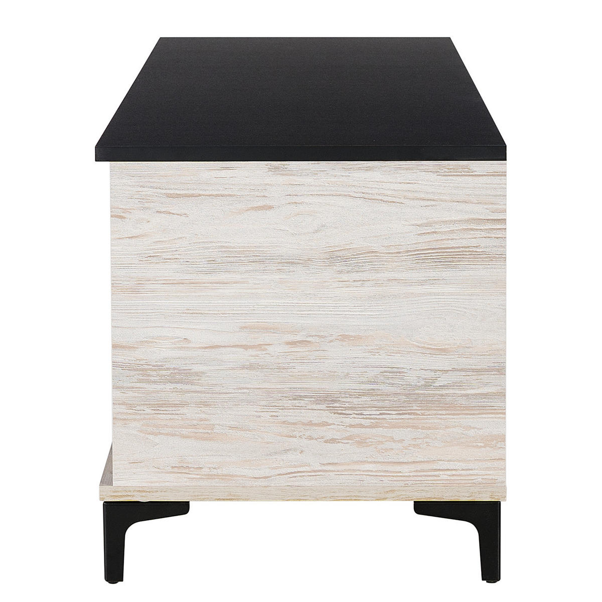 TV-LOWBOARD - Fichte Hell Dekor / Schwarz - Fichtefarben, Holzwerkstoff (150/50/48cm) - home24
