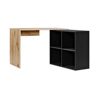 ECKSCHREIBTISCH Der Produktive - Eichefarben/Schwarz, Holzwerkstoff (54/112/77cm) - Mokebo