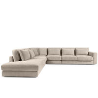 ECKSOFA XL links VERUS - Creme, Holz/Holzwerkstoff (377/328cm) - KONSIMO®