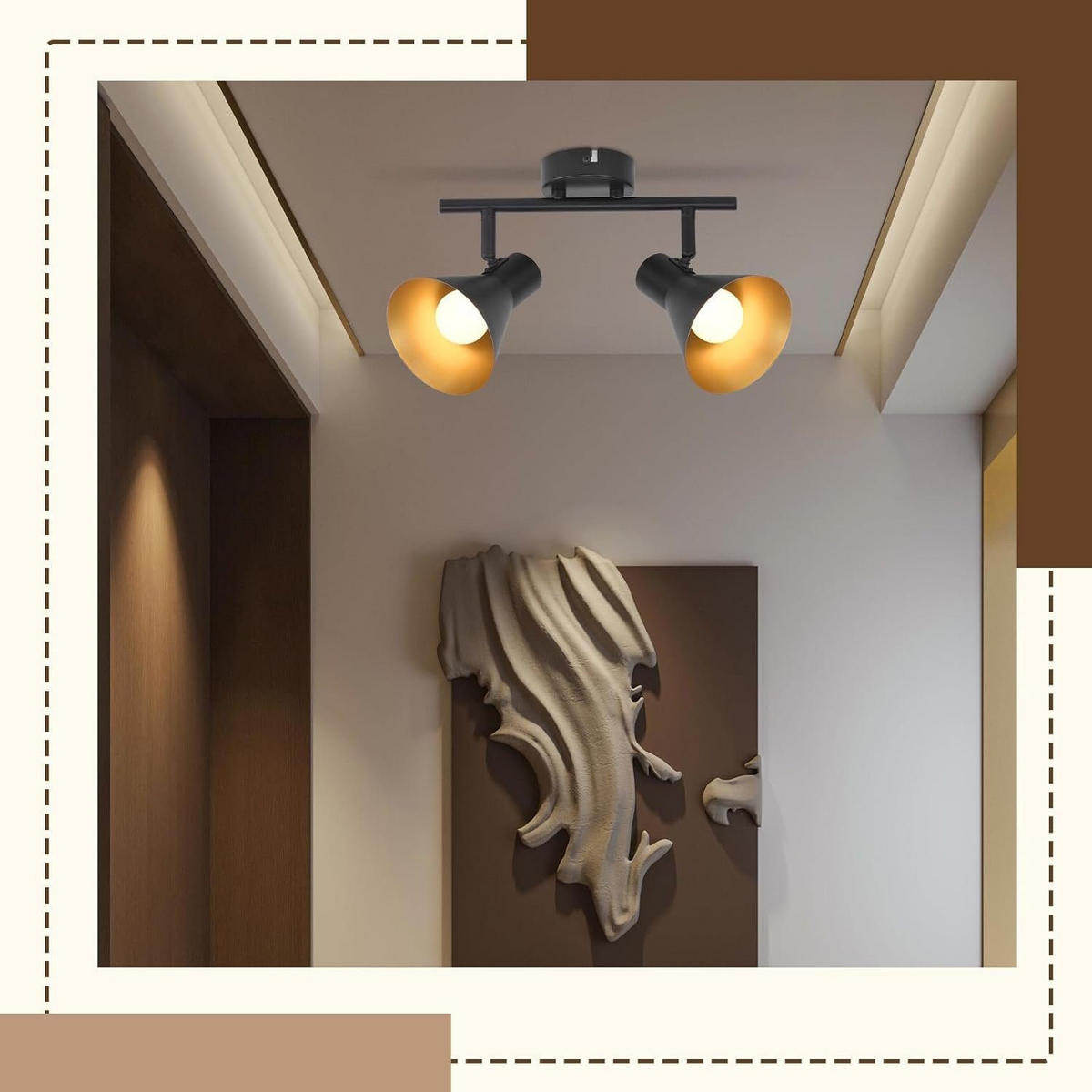 STRAHLER Welle 25/11/21 cm - Schwarz, Metall (25/11/21cm) - Nettlife