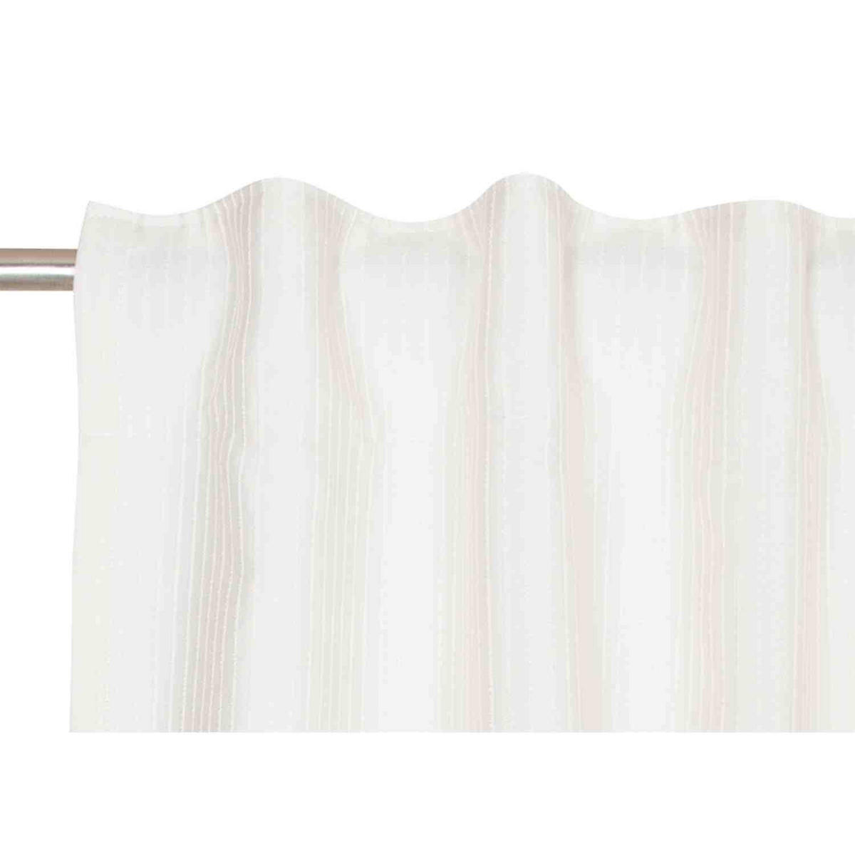 SCHLAUFENVORHANG MIT MODERNEN STREIFEN PIN STRIPE blickdicht - Naturfarben, Textil (130/0.5/250cm) - Tom Tailor