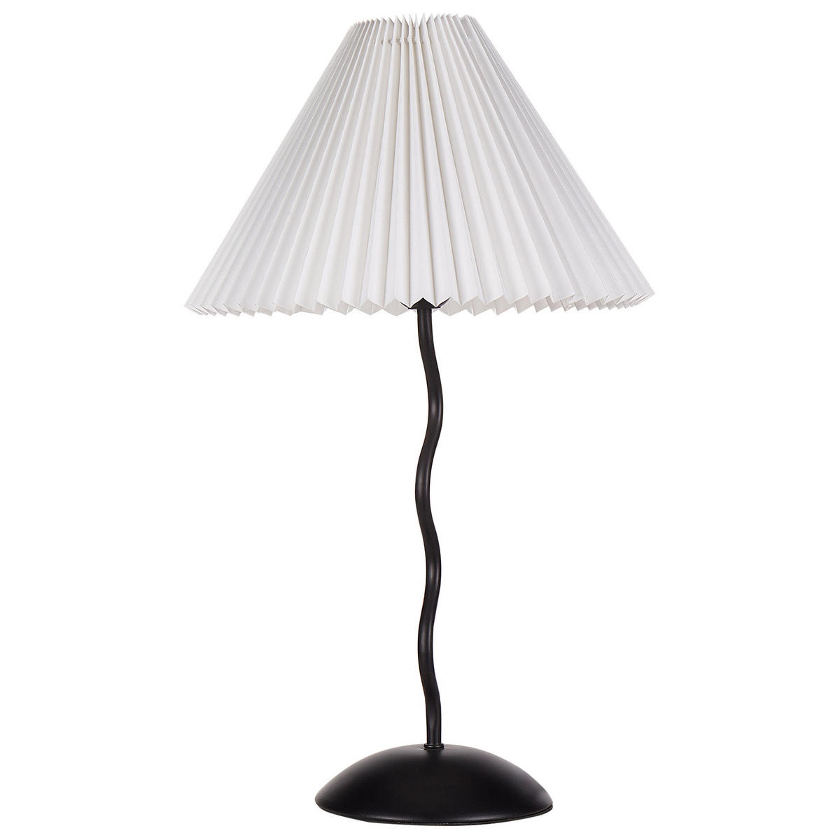 TISCHLEUCHTE Weiß/Schwarz Jikawo - Schwarz/Weiß, Metall (29/29/49cm) - Beliani