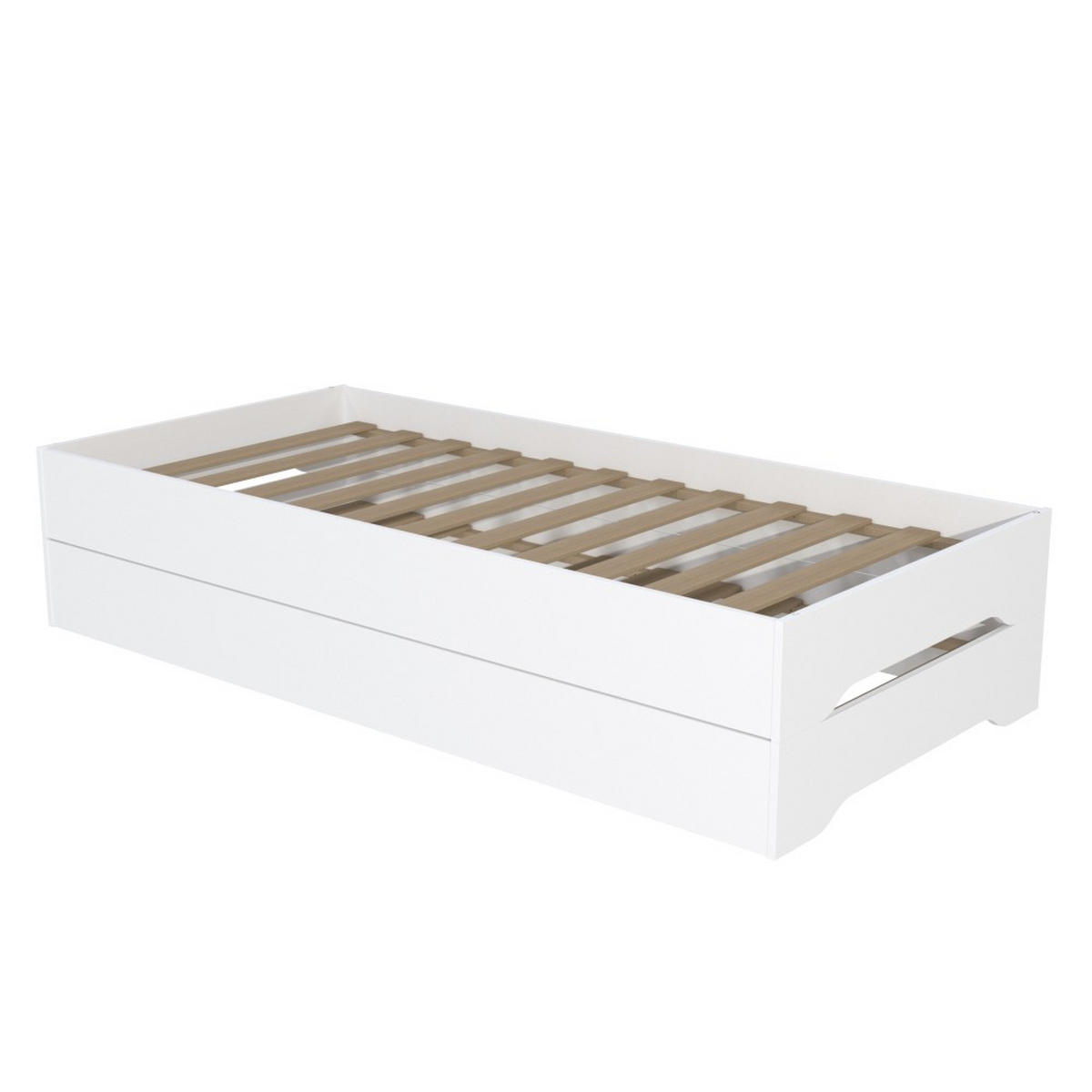STAPELBETT BINGO 90x200 + 2 Lattenroste / Weiß - Weiß, Holz (90/200cm) - Weber Industries