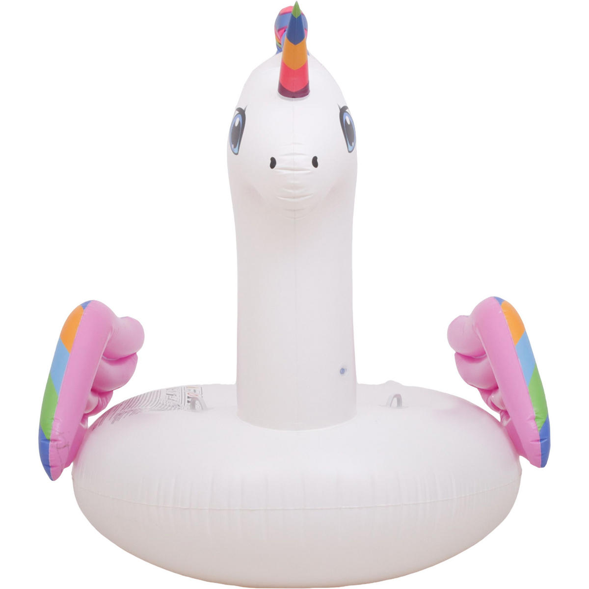 SCHWIMMTIER Einhorn 222 x 132 x 123 cm mit Haltegriffen - Multicolor, Kunststoff (222/132/123cm) - Avenli