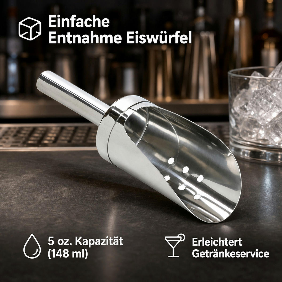 EISSCHAUFEL gelocht - Edelstahlfarben, Metall (5.4/2/19cm) - ich-zapfe