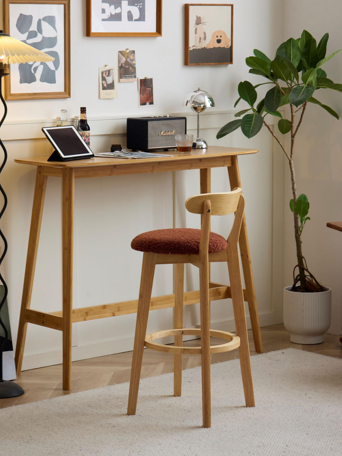 BARHOCKER 2er-Set Stoff Terrakotta - Rot, Textil (38/92/42cm) - Nordlys