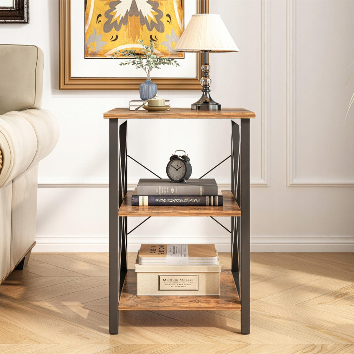 COUCHTISCH, braun 40/40/60 cm - Dunkelbraun, Holzwerkstoff (40/40/60cm) - Rebiko