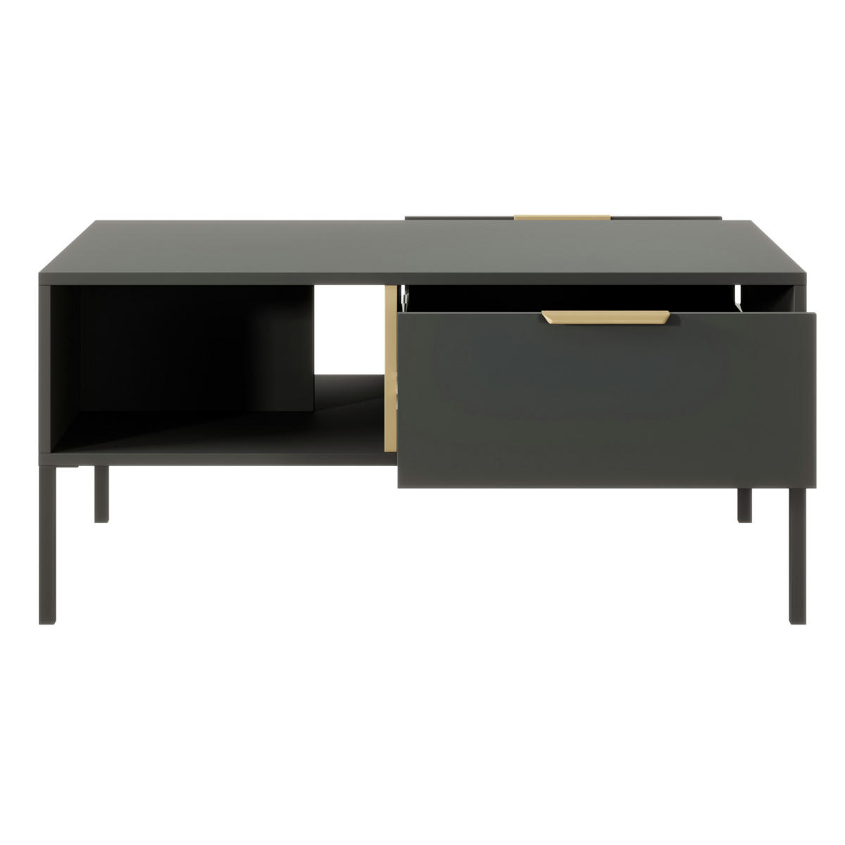 COUCHTISCH LAVIK STO1 ABS-Kante Anthrazit - Anthrazit, Holzwerkstoff (97/60/45cm) - Komodee