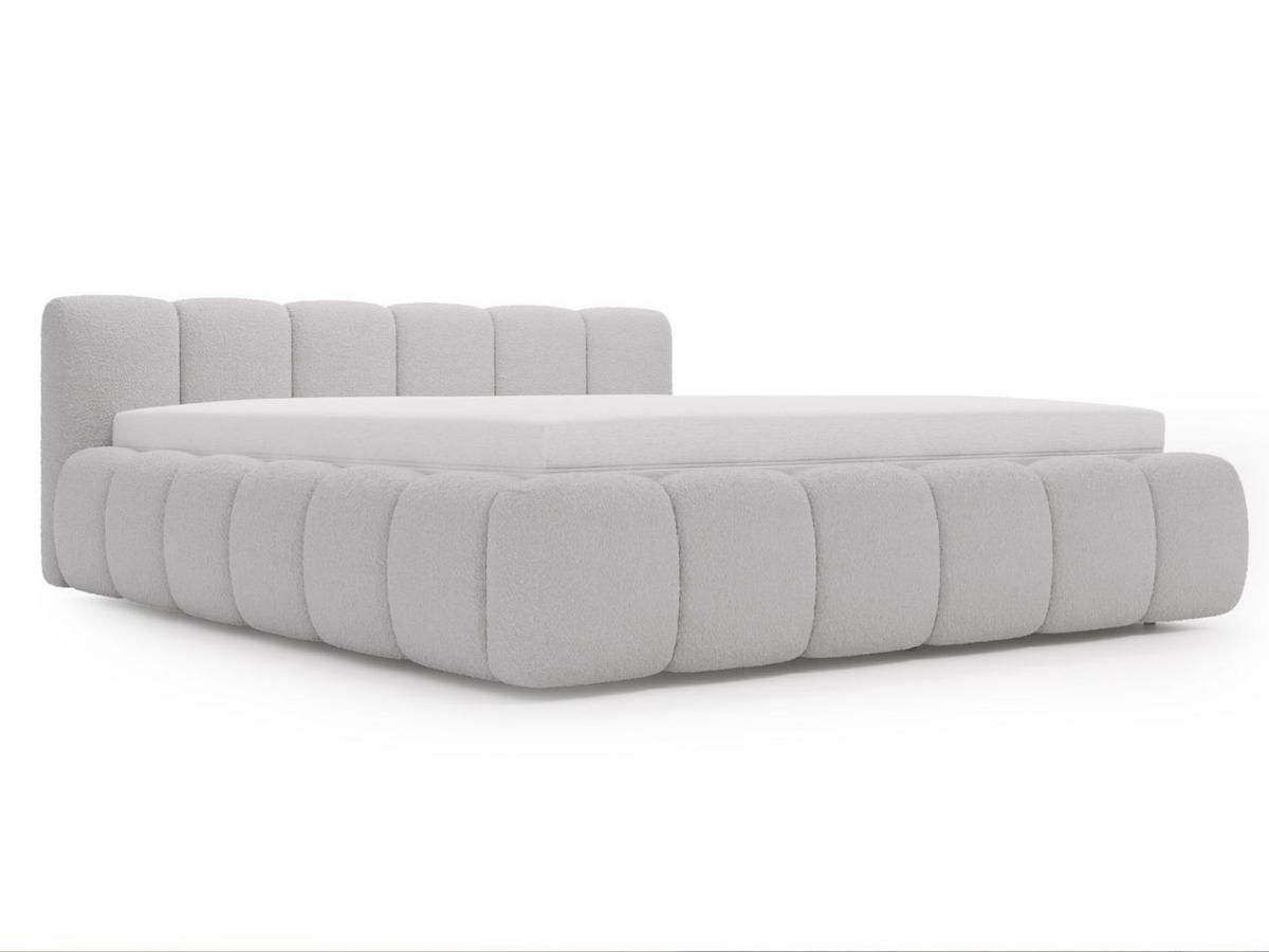 POLSTERBETT Cloud Low 140x200 Bouclé-Stoff Grau - Grau, Textil (140/200cm) - Graingold