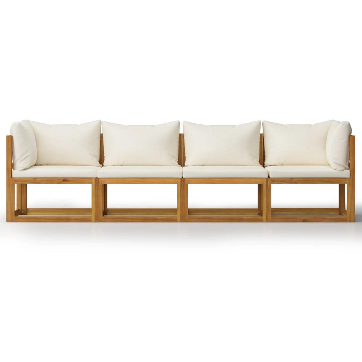 GARTENSET Rega 4-teilig - Creme, Holzwerkstoff - Nettlife