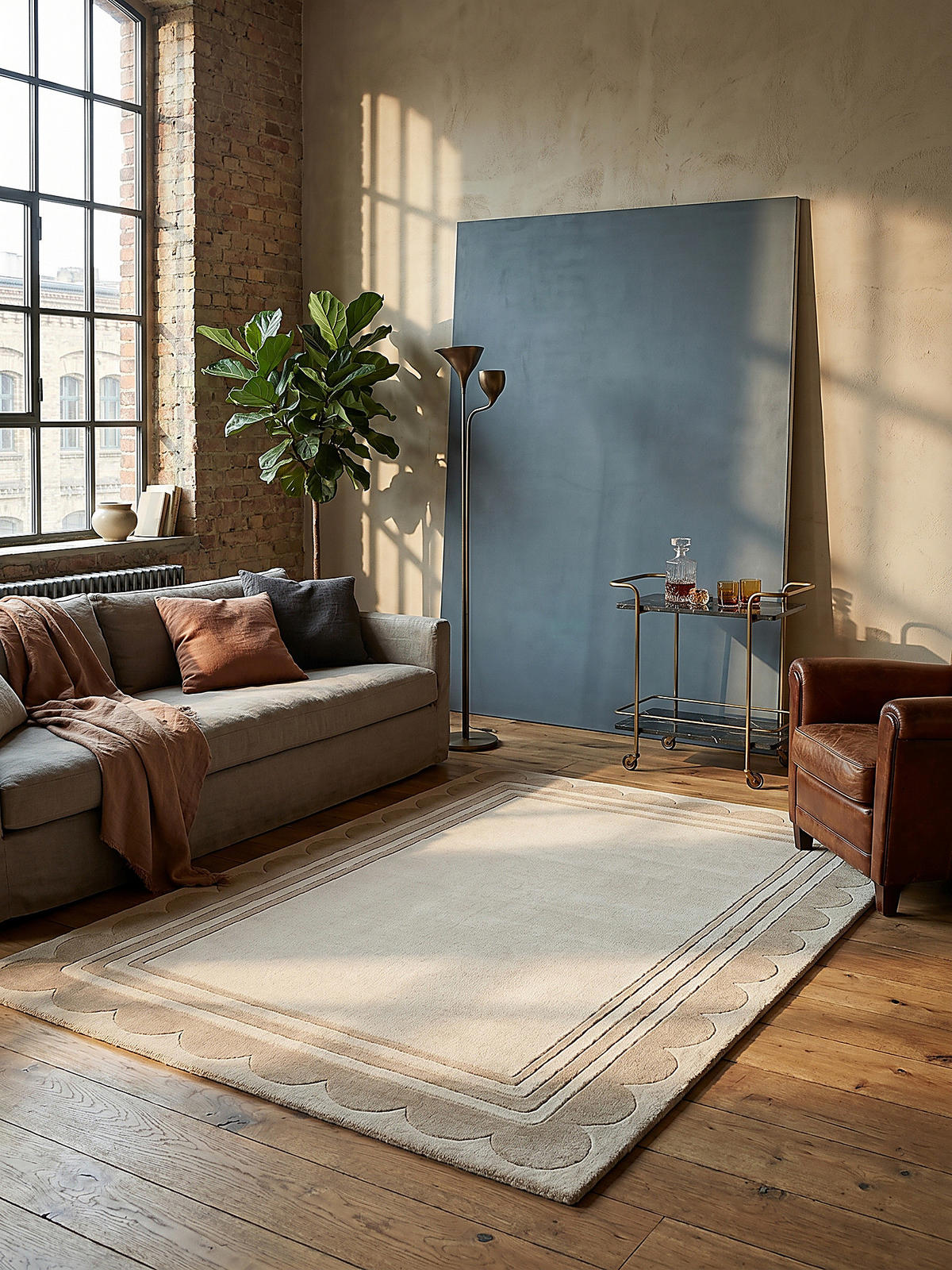 TEPPICH aus Wolle WENSUM in Beige, geometrisch, 160 x 230 cm - Beige, Textil (160/230cm) - KADIMA DESIGN