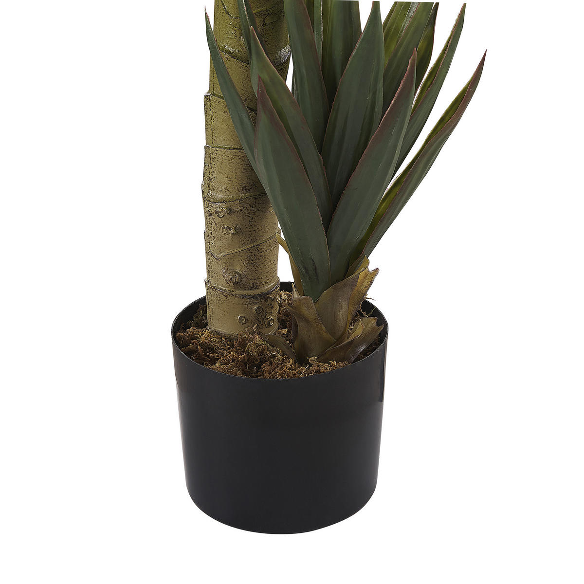 KUNSTPFLANZE im Blumentopf 90 cm Grün/Schwarz Yucca - Schwarz/Grün, Kunststoff (90cm) - Beliani