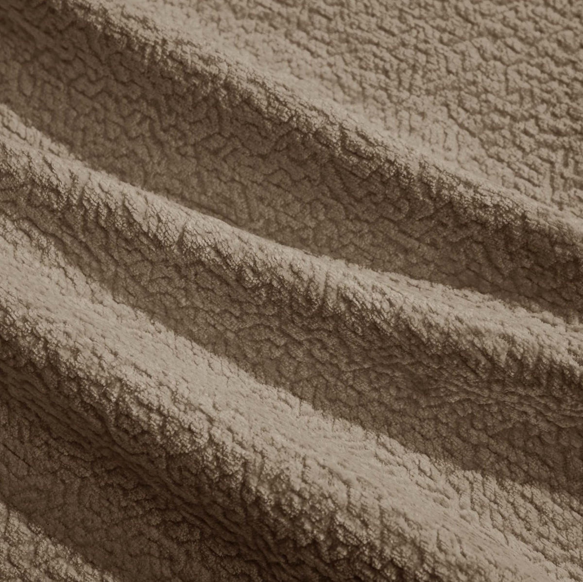 ECKSOFA 260/149/90 cm in Braun aus Chenille mit Steppnähten und Hocker - Braun, Textil (149/260cm) - Flora Grace