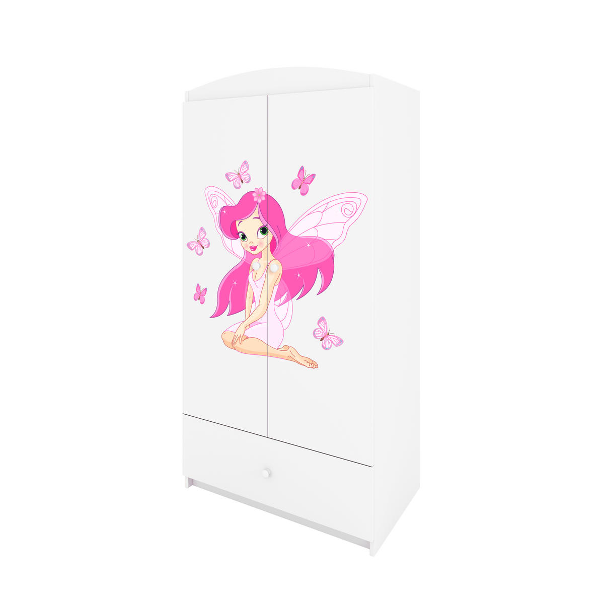 KINDERKLEIDERSCHRANK Elfe I - Weiß, Holzwerkstoff (90/175/52cm) - RAUMHIRSCH FURNITURE
