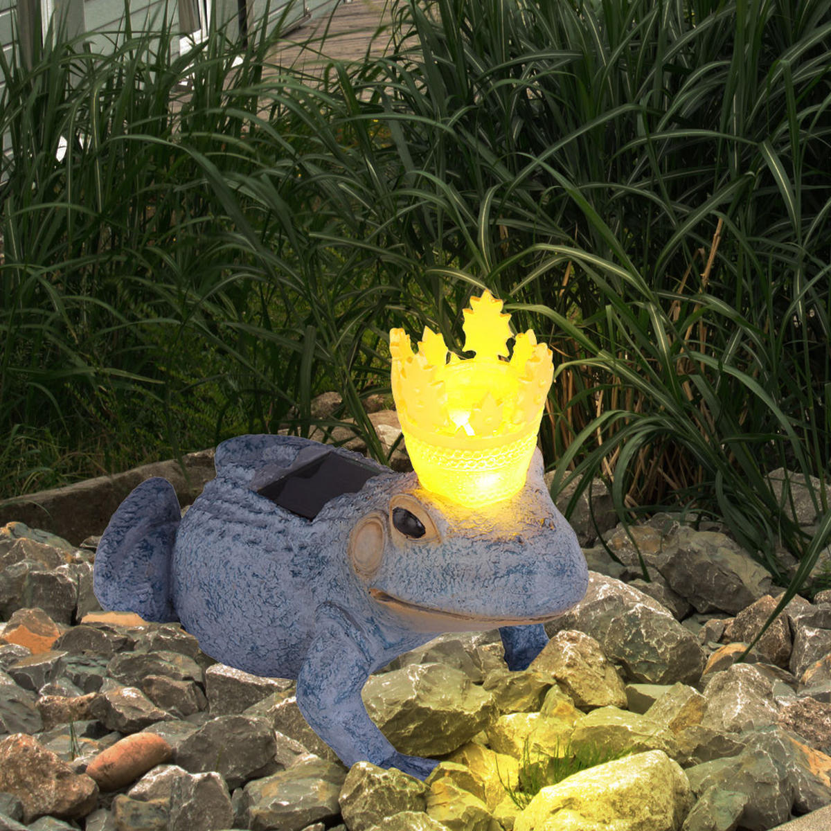 LED AUSSENLEUCHTE Steinoptik Grau 2er Set - Grau, Kunststoff (13.5/11.5/19.5cm) - Globo Lighting