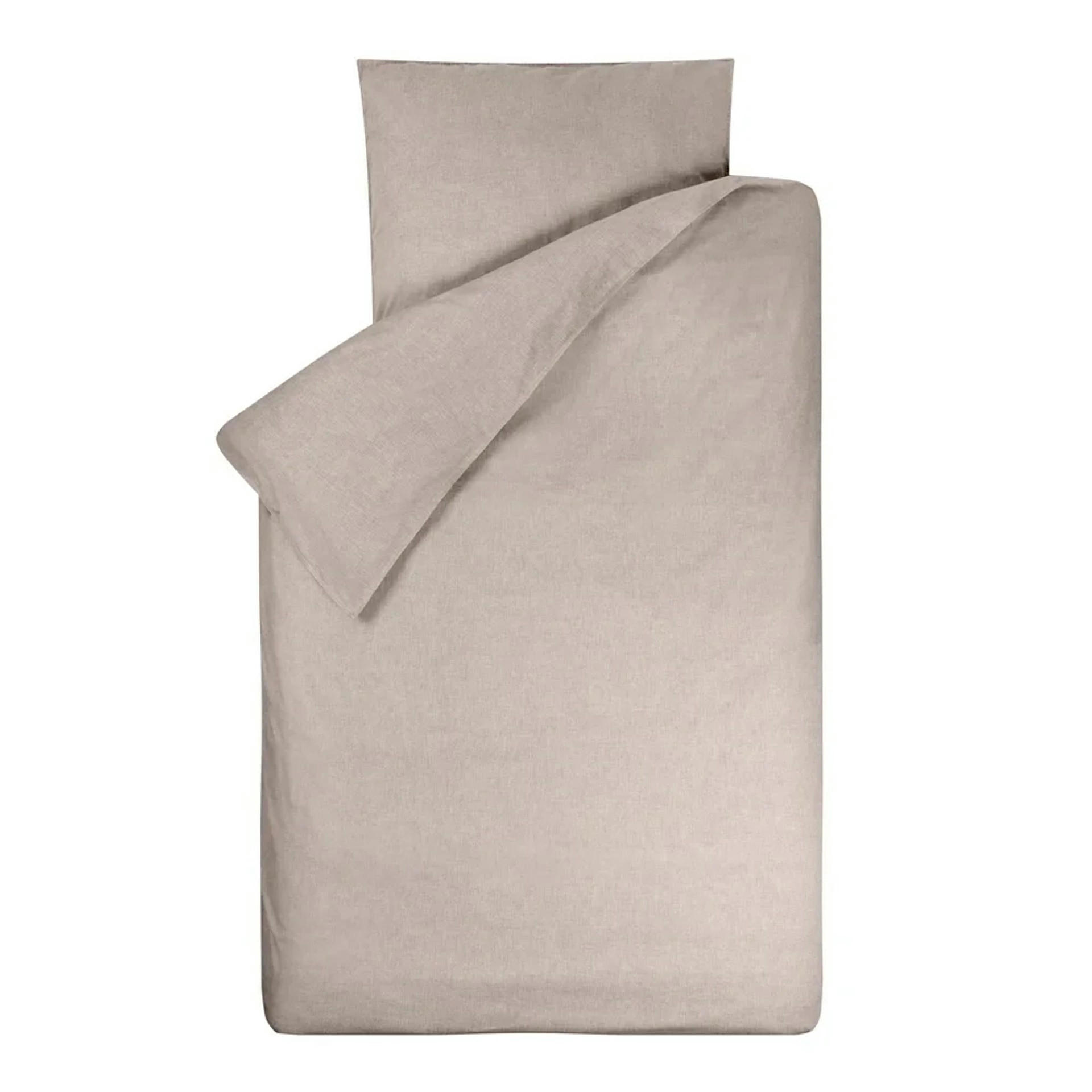 BINK Bettwäsche Bo uni natur 135 x 200 - Naturfarben, Textil (135/200cm) - Bink Bedding