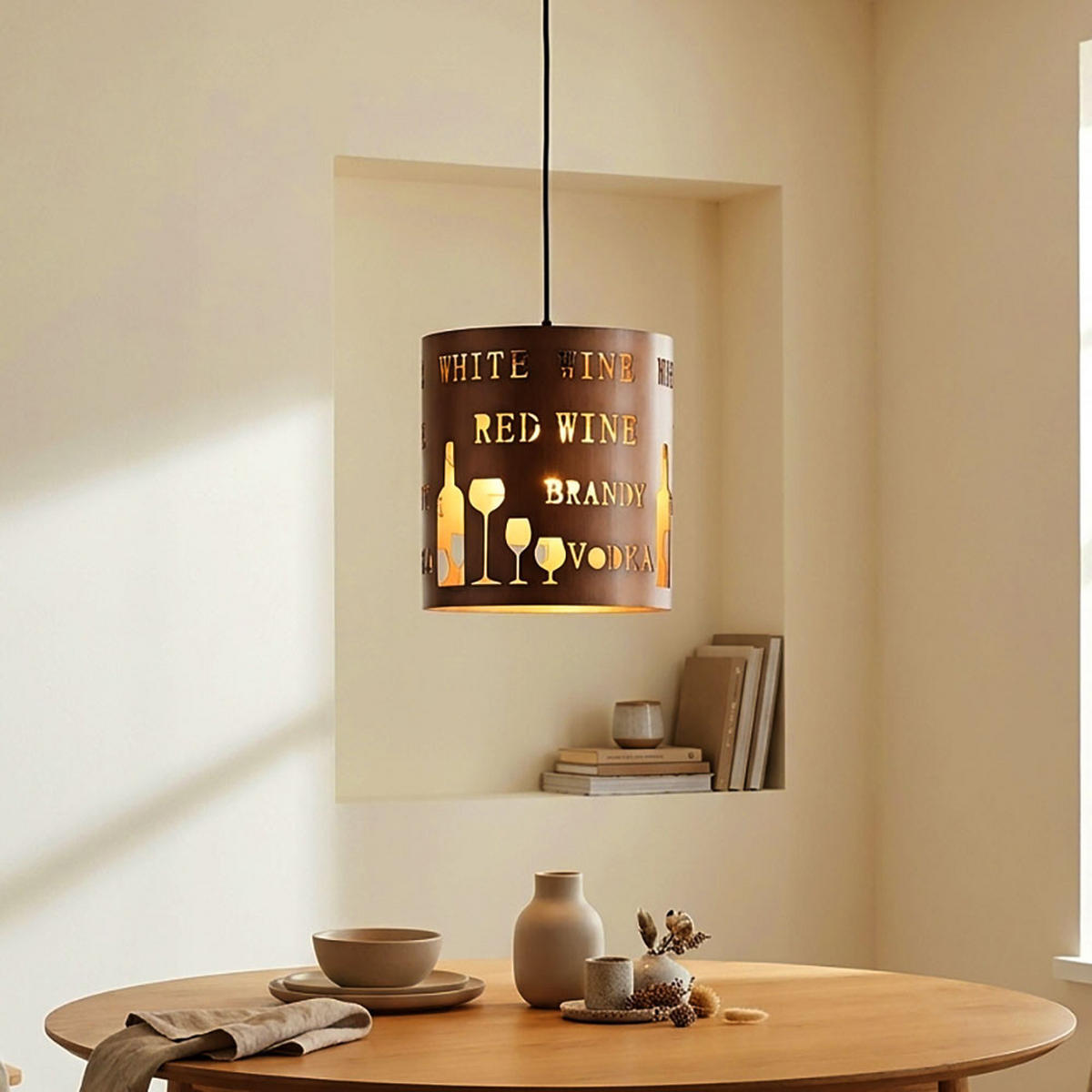 LED HÄNGELEUCHTE TUVA Braun Metall - Braun, Metall (6/12/150cm)