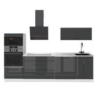 CHICINETĂ Fame-Line, Antracit lucios ridicat/Alb, 280 cm fara blat - alb/antracit, compozit lemnos (280/153.6/51.6cm) - Vicco
