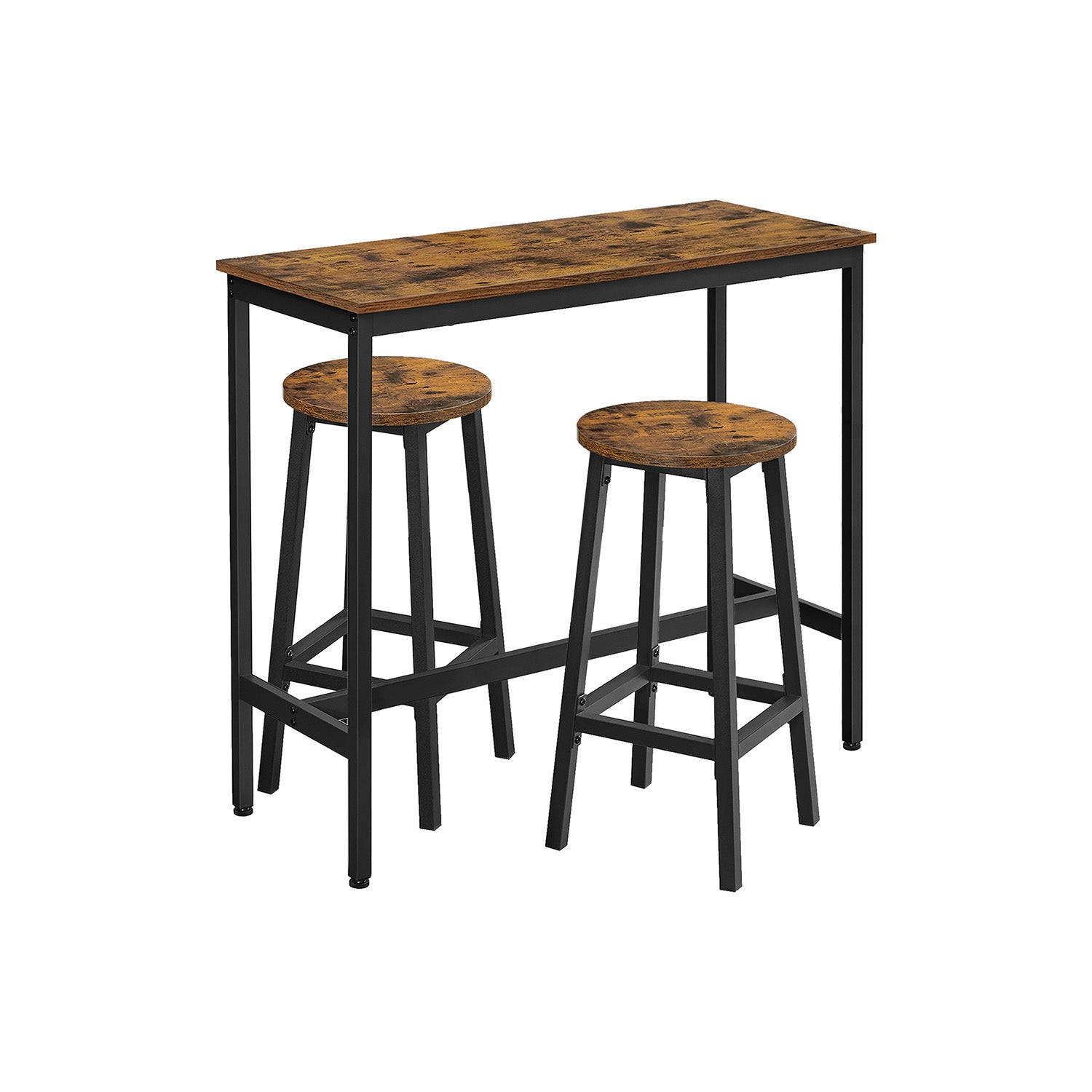 BARTISCH-SET KAMPALA - Braun, Holzwerkstoff (40/100/90cm) - Hansiro