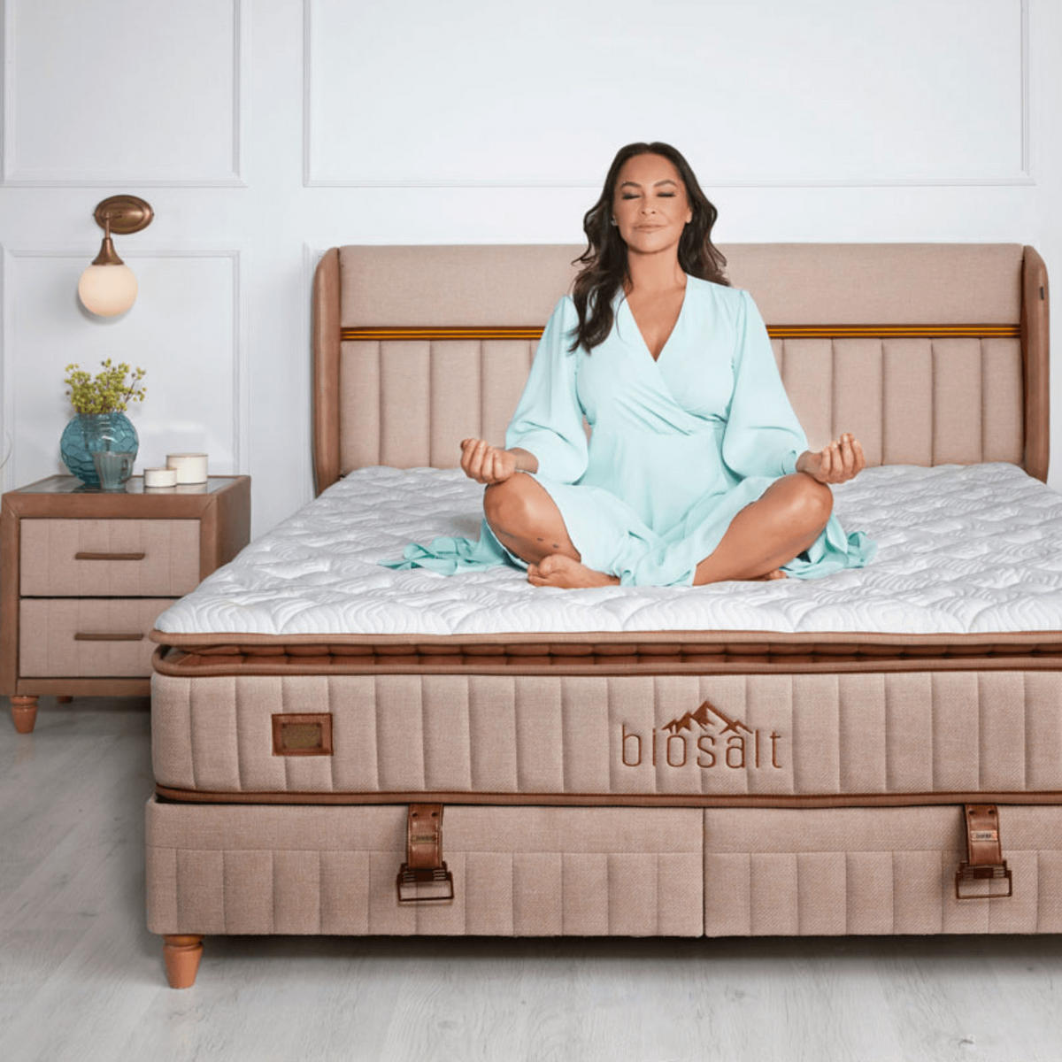 BOXBETT Biosalt Set 140x200 - Beige, Holz/Metall (140/200cm) - Bambi