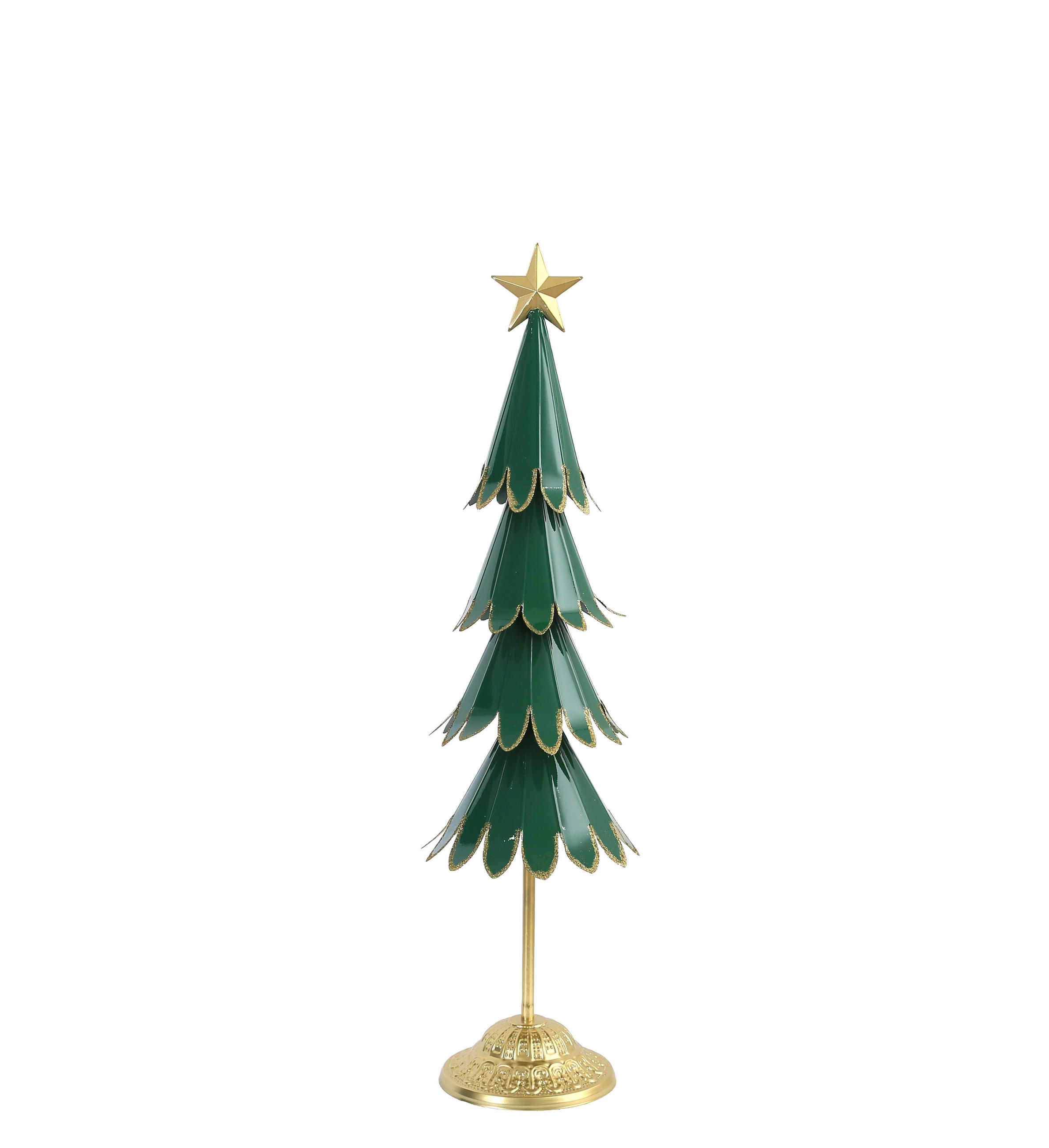 DEKOFIGUR Santa Lila Grün Metall - Grün, Metall (20/91/25cm) - Mondex