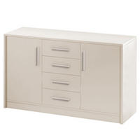 KOMMODE KALISTA 140/83/45cm mit 4 Schubladen 2 Türen Beige - Beige, Holzwerkstoff (140/83/45cm) - MASSENO