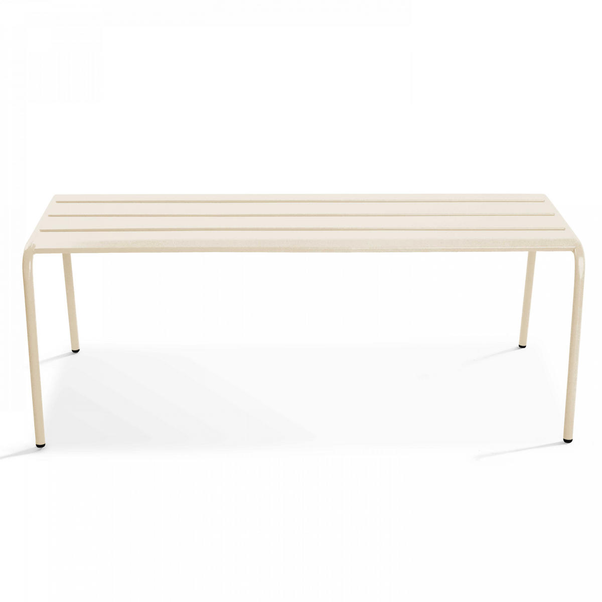 GARTENBANK, Elfenbeinfarbe - Creme, Metall (52/46/120cm) - Oviala