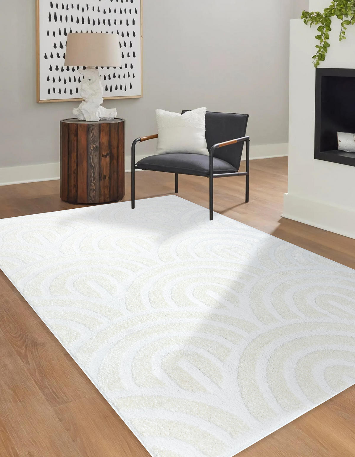 TEPPICH Mode 120/170 cm - Creme, Textil (120/170cm) - rugsX