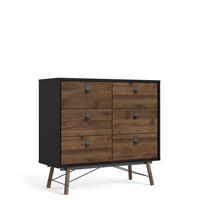 KOMMODE Schwarz - Schwarz, Holzwerkstoff (102/95/40cm) - ebuy24